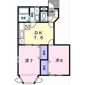 2DK 間取り図