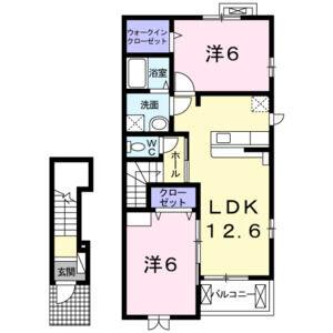 2LDK 間取り図