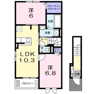 2LDK 間取り図