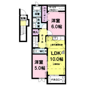 2LDK 間取り図