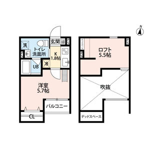 1K 間取り図