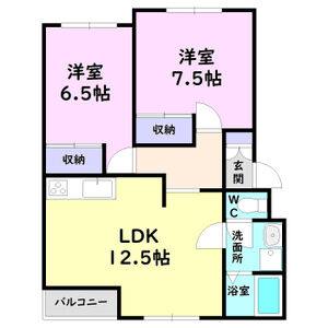 2LDK 間取り図
