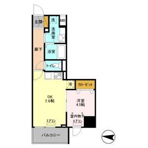 1DK 間取り図