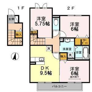 3DK 間取り図