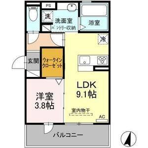 1LDK 間取り図