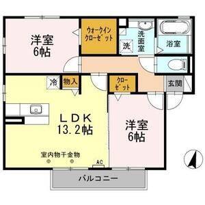 2LDK 間取り図