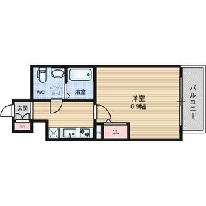 1K 間取り図