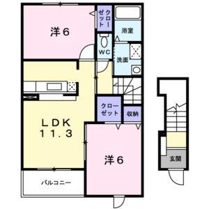 2LDK 間取り図
