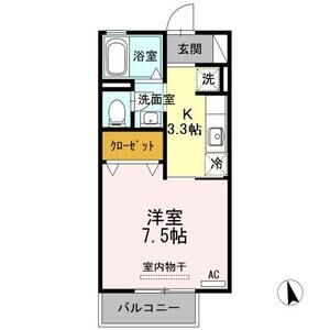 1K 間取り図