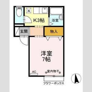 1K 間取り図