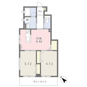 2DK 間取り図