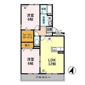 2LDK 間取り図