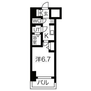 1K 間取り図