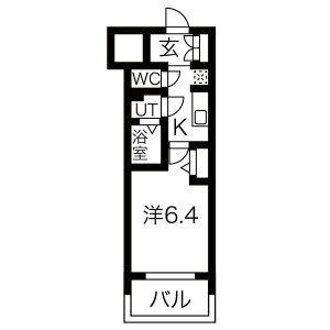 1K 間取り図