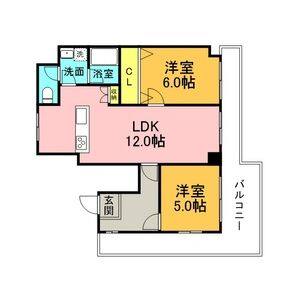 2LDK 間取り図