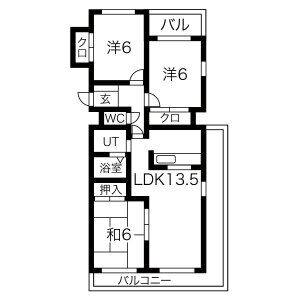 3LDK 間取り図