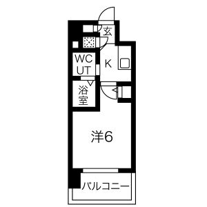 1K 間取り図