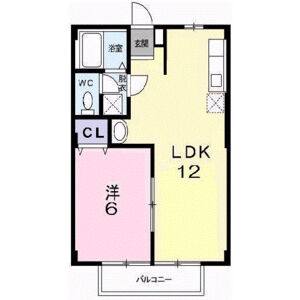 1LDK 間取り図