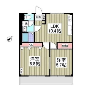 2LDK 間取り図