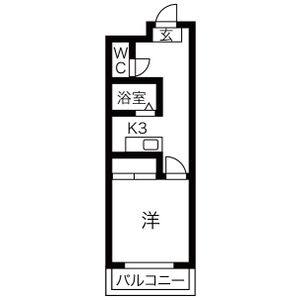 1K 間取り図