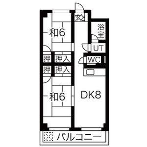 2DK 間取り図