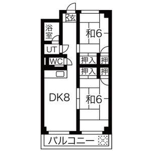 2DK 間取り図