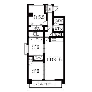 3LDK 間取り図