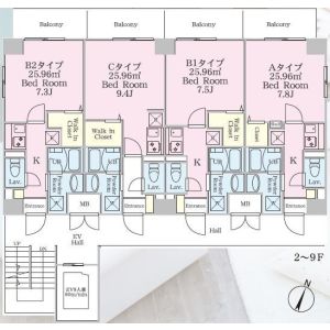 1K 間取り図