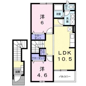 2LDK 間取り図