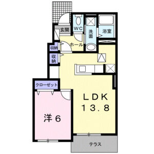 1LDK 間取り図