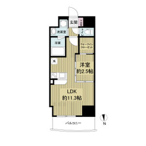 1LDK 間取り図