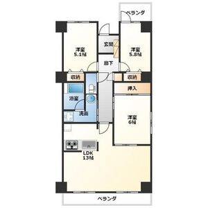 3LDK 間取り図