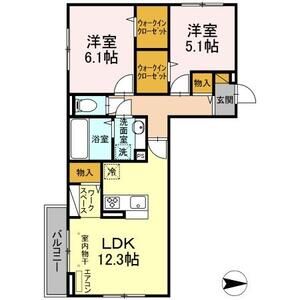 2LDK 間取り図