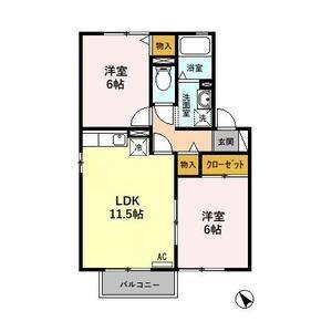 2LDK 間取り図