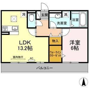1LDK 間取り図
