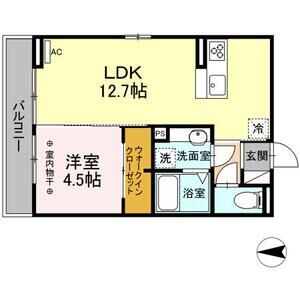 1LDK 間取り図