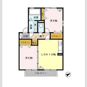 2LDK 間取り図