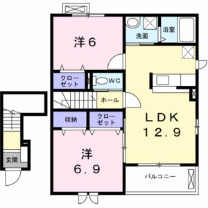 2LDK 間取り図