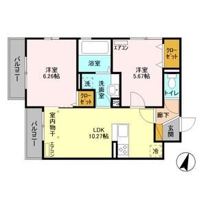 2LDK 間取り図