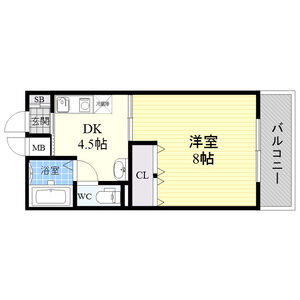 1DK 間取り図