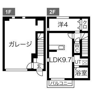 1LDK 間取り図