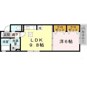 1LDK 間取り図