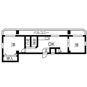 2DK 間取り図