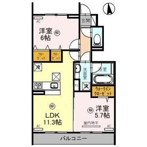 2LDK 間取り図