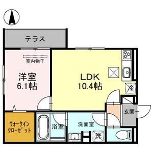1LDK 間取り図