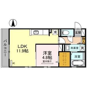 1LDK 間取り図