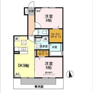 2DK 間取り図