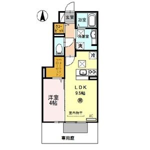 1LDK 間取り図