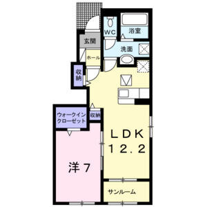 1LDK 間取り図