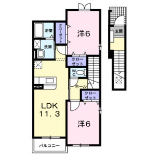 2LDK 間取り図